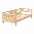 Letto per bambini in legno di pino naturale 140x70 cm