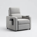 Recliner Chair Fabric Upholstered 29.5x33.5x41.3 inches - Light Gray - Modern Design