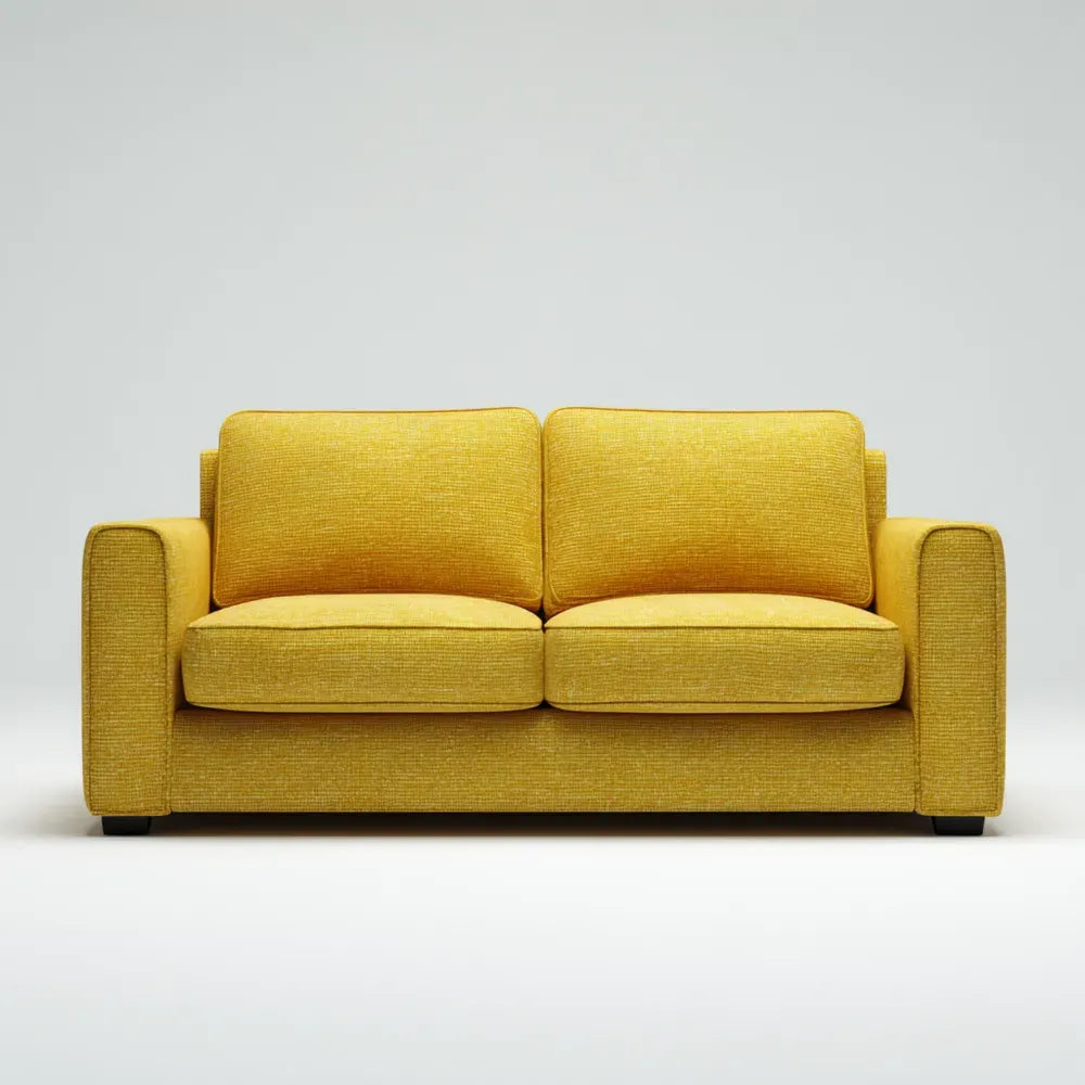 Upholstered Fabric Sofa 180x90x85 cm - Yellow - Modern Design