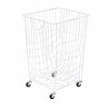 Carrello in Metallo Bianco con Ruote