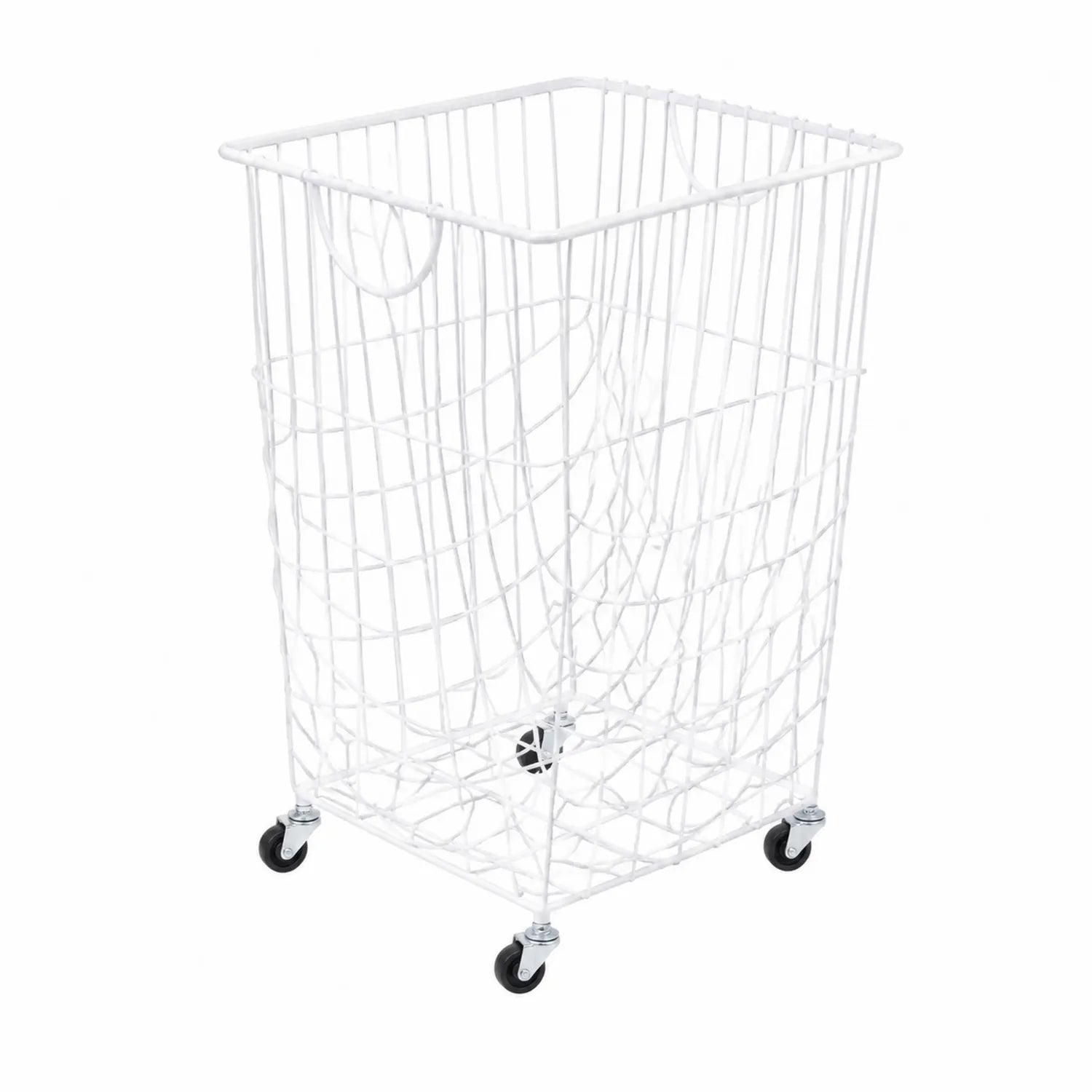 Carrello in Metallo Bianco con Ruote