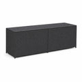 Cassapanca in Rattan Sintetico Nero 120x45x40 cm