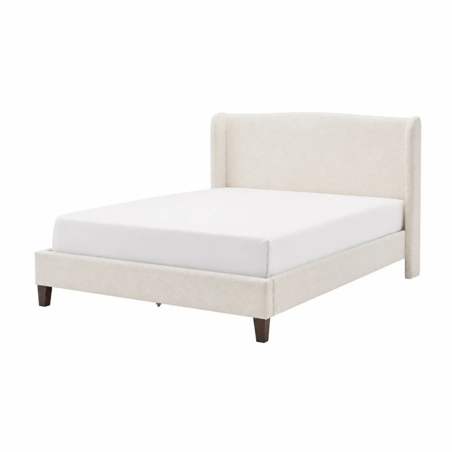 Letto matrimoniale imbottito in tessuto, 200x160 cm