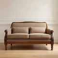 Two-Seater Sofa 145x85x95 cm with Wood Frame - Beige - Classic Design