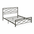 Letto matrimoniale metallo nero 200x160 cm