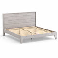 Letto Matrimoniale in Legno Grigio Massello 200x160cm