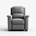 Recliner Chair Fabric Padded 85x90x100 cm - Dark Gray - Contemporary Style