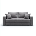 Sofa Set Fabric Upholstery 200x90x85 cm - Light Gray - Modern Design