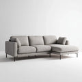 Sectional Sofa Fabric Upholstered 250x150x85 cm - Light Gray - Modern Design