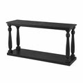 Tavolo Consolle in Legno di Quercia Nero