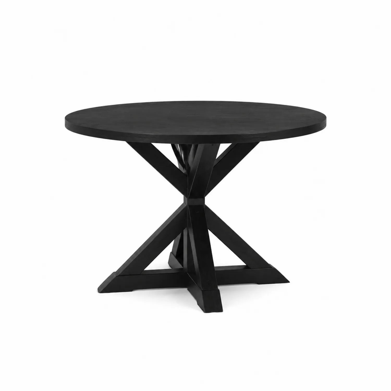 Tavolo rotondo in legno nero Ø120 cm