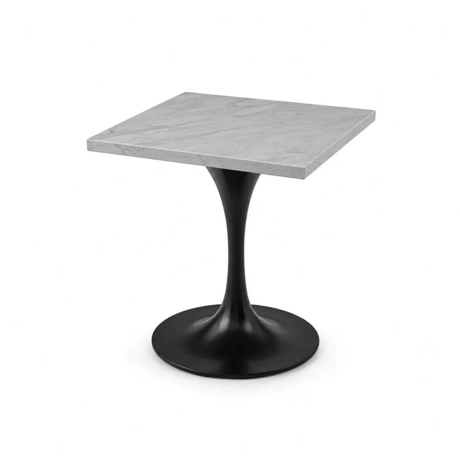 Tavolo quadrato in marmo con base in metallo 60x60x75 cm
