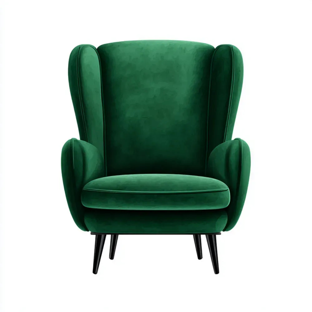 Velvet Upholstered Armchair 75x90x105 cm - Emerald Green - Modern Accent Chair