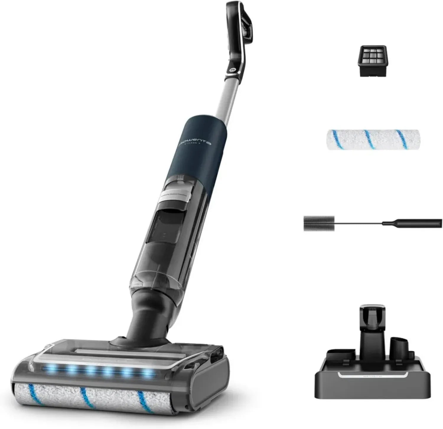 Rowenta X-Clean 7, Aspirapolvere Senza Fili con Funzione Lavapavimenti, 50 Min di Autonomia, Sistema Autopulente