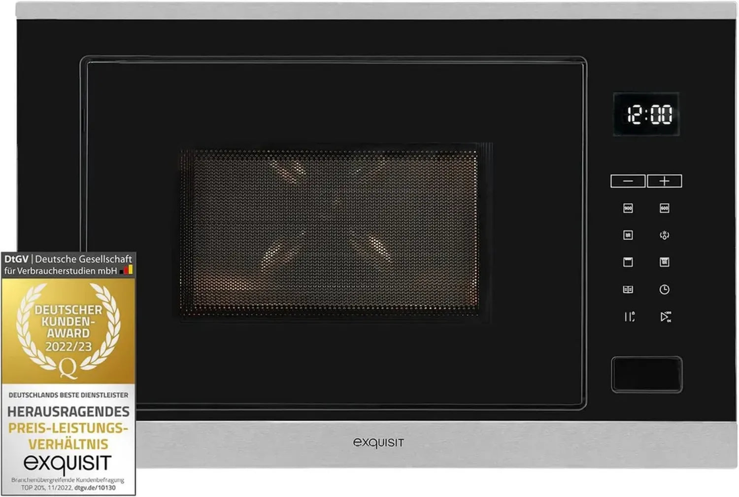Forno a microonde da incasso 60 cm con grill e timer Exquisit