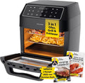 Friggitrice Digitale ad Aria Calda 12L con Accessori XXL, Finestra e Touchscreen, Airfryer Senza Olio con 10 Programmi