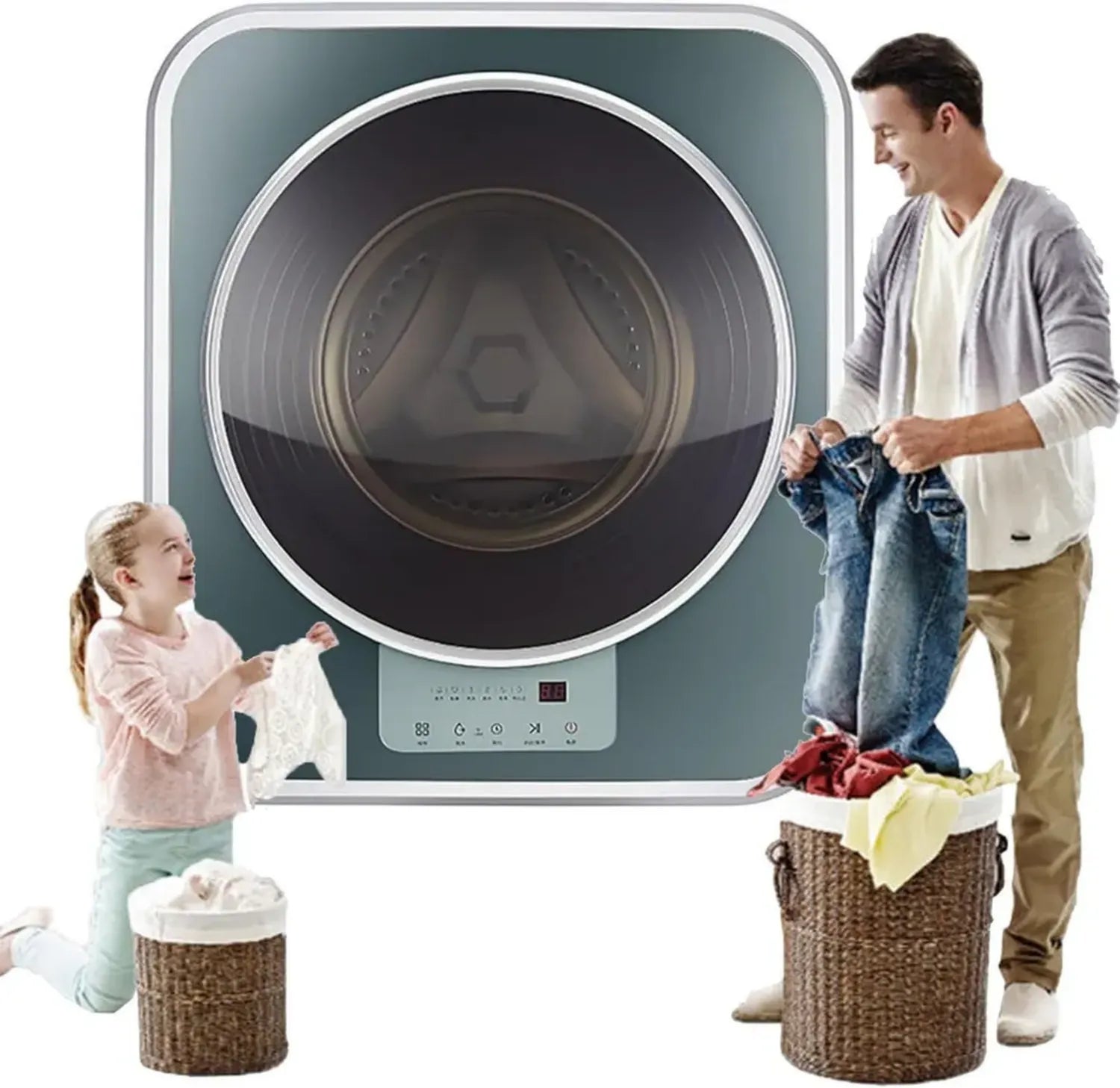 Mini Lavatrice Automatica Portatile per Bambini, Sterilizzazione ad Alta Temperatura, Ideale per Bagno e Cucina