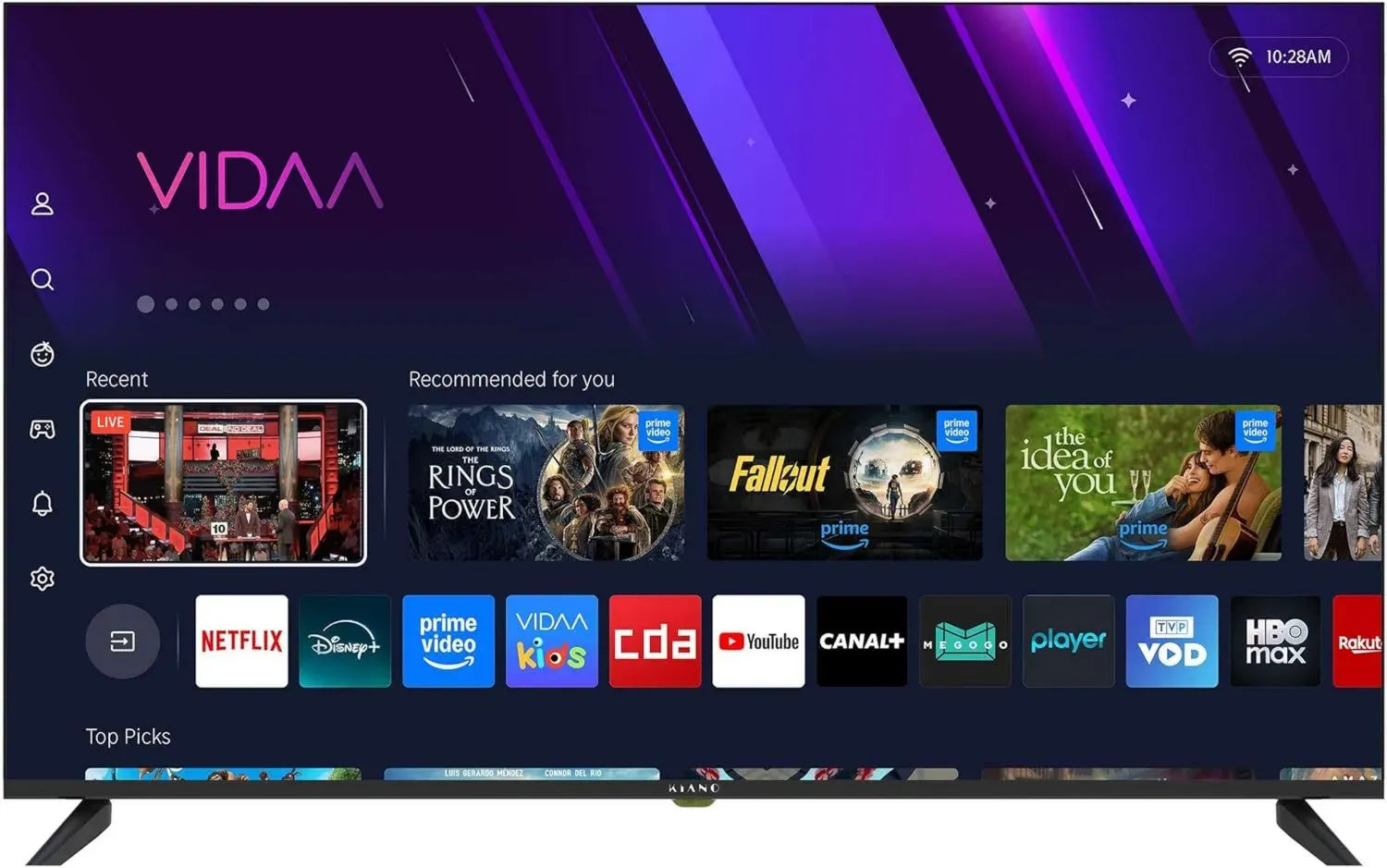 Smart TV UHD 4K da 50" con VIDAA, HDR e Wi-Fi