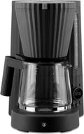 Caffettiera Elettrica Alessi Plissé con Timer Automatica, Resina Termoplastica, 1100W, 150cl, Nero