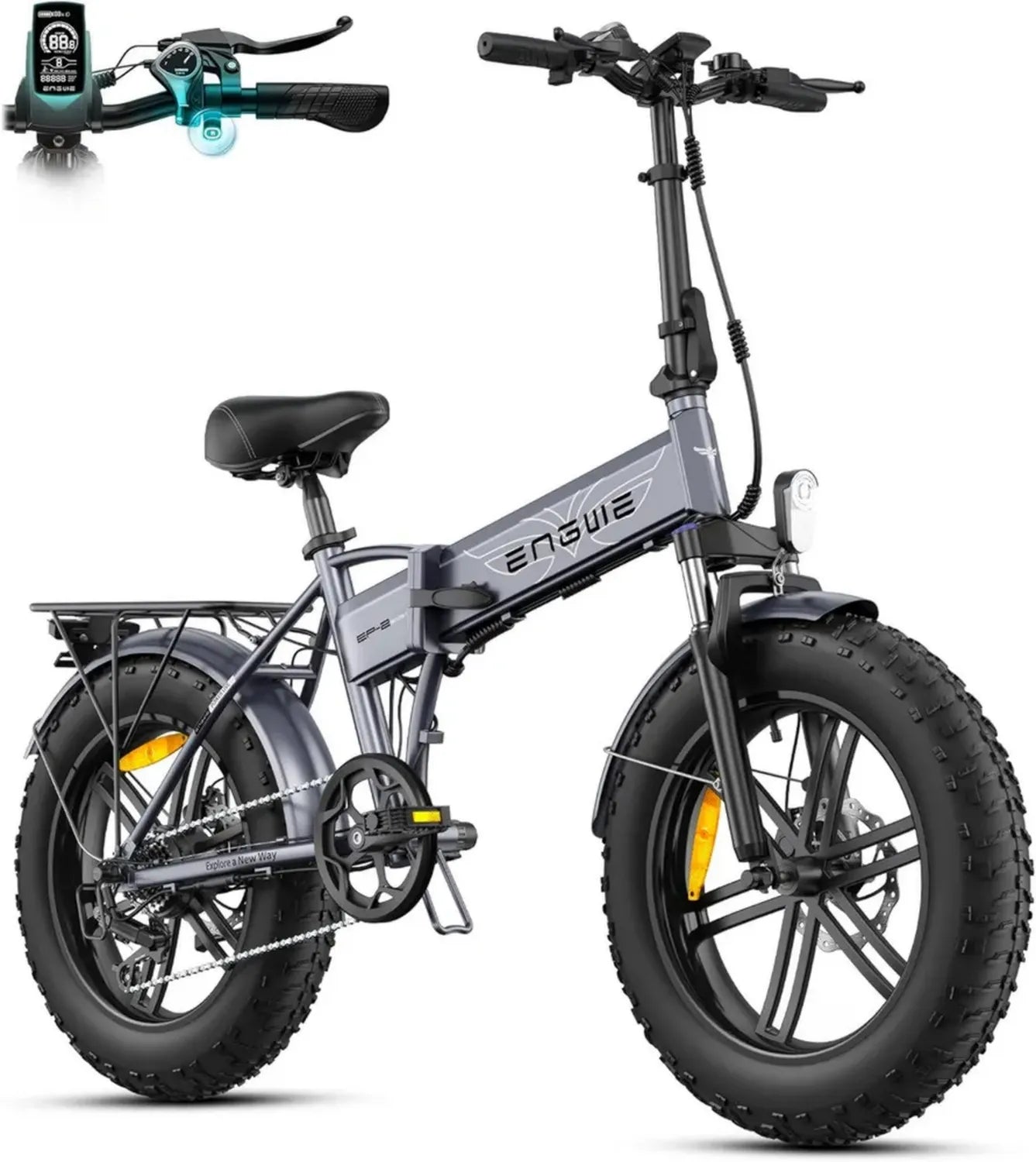 Bicicletta Elettrica Pieghevole ENGWE EP-2, Sensore di Coppia, Batteria Rimovibile 48V, Motore 250W