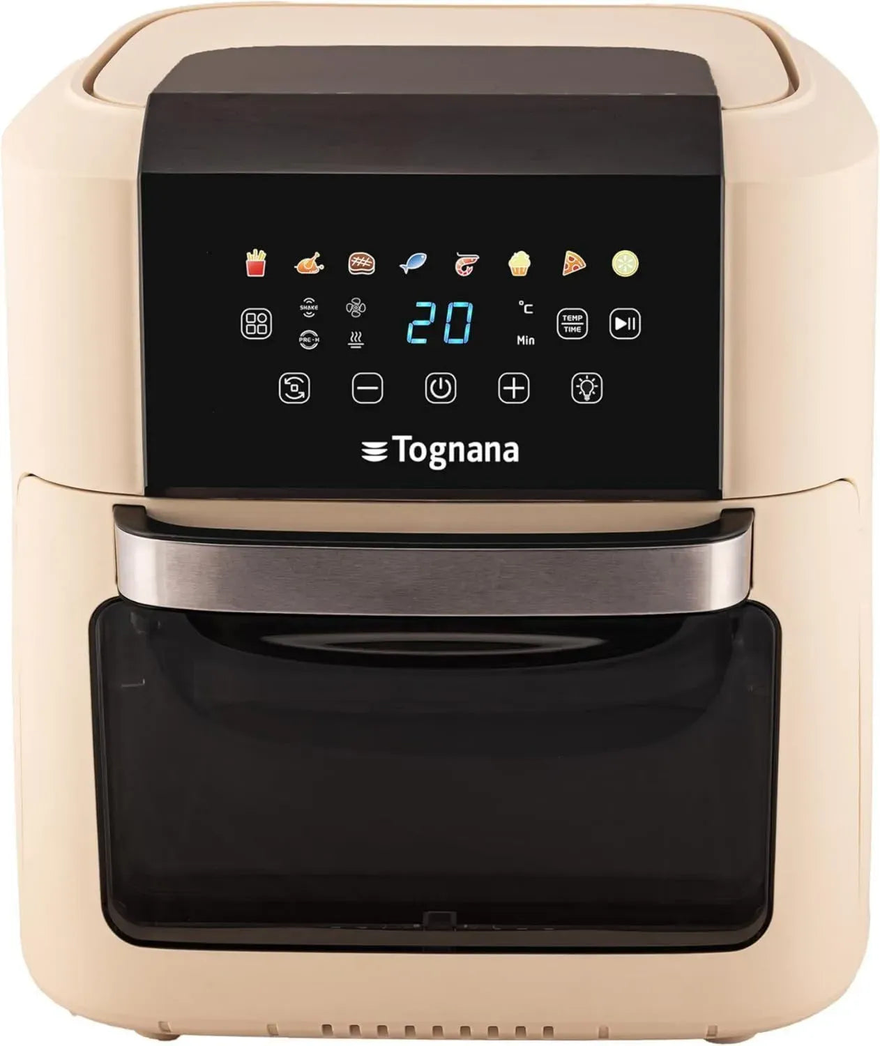 Friggitrice e Forno ad Aria 11L Tognana Iridea, Acciaio Inox e Plastica, Colore Champagne