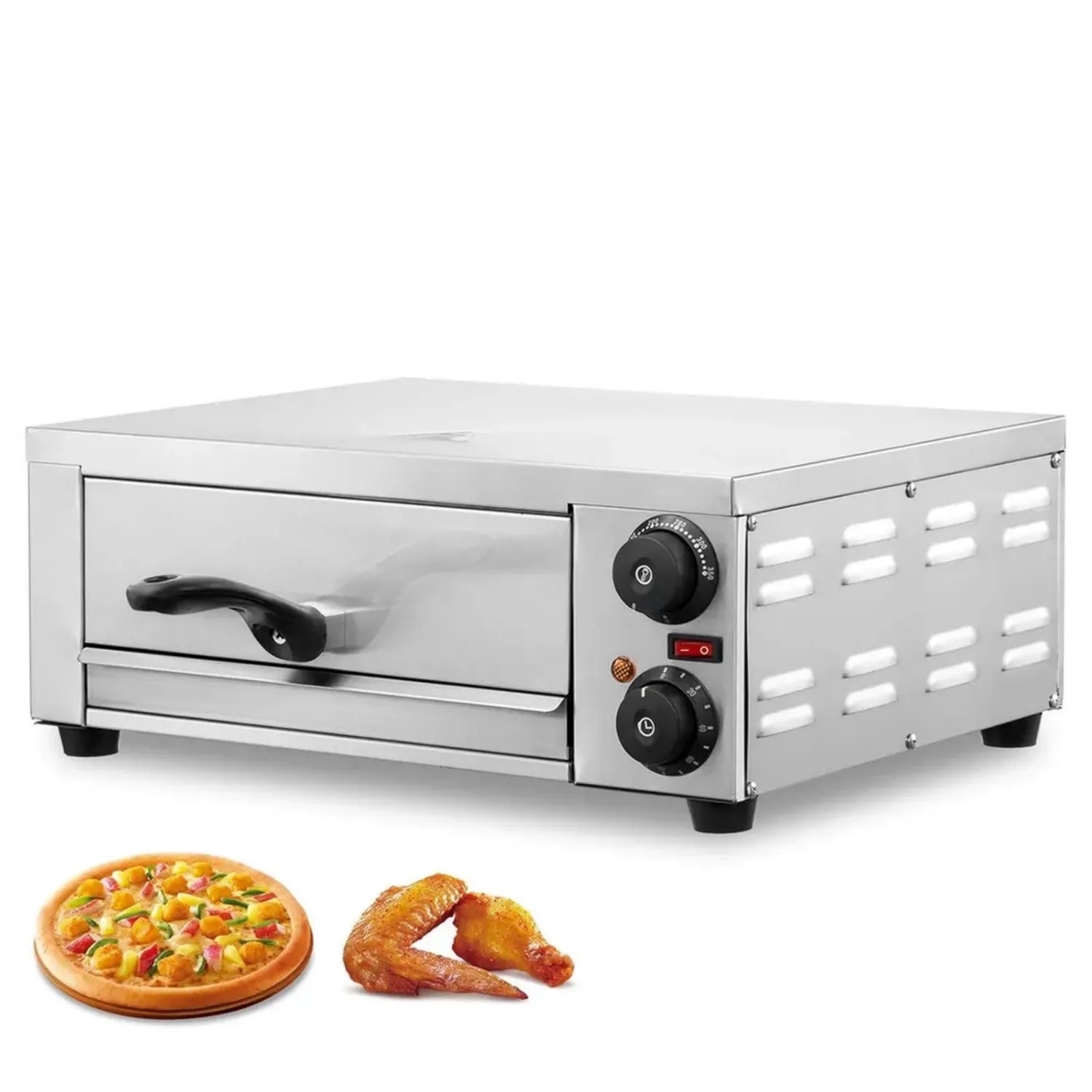 Forno Elettrico VEVOR per Pizza 12 Pollici 1500W, Controllo della Temperatura e Timer Regolabile, Facile Pulizia, Ideale per Uso Domestico e Commerciale