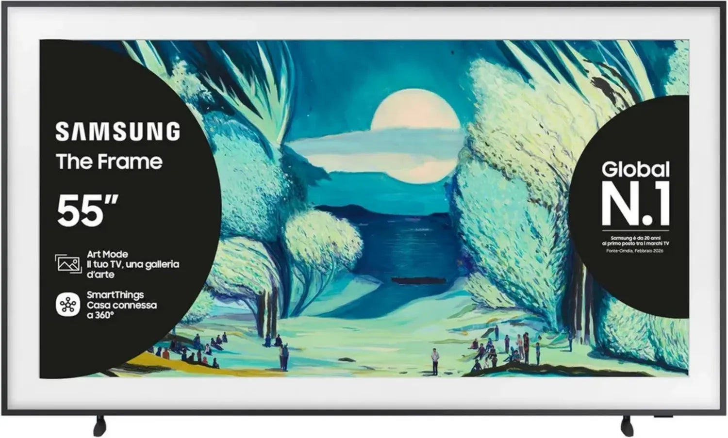 Samsung The Frame Smart TV 55'' 4K UHD con Dolby Atmos e Design Moderno - Modello 2025
