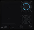 Piano Cottura AEG 8000: Gas e Induzione, 4 Fuochi, 60 cm, Funzione Bridge, Nero