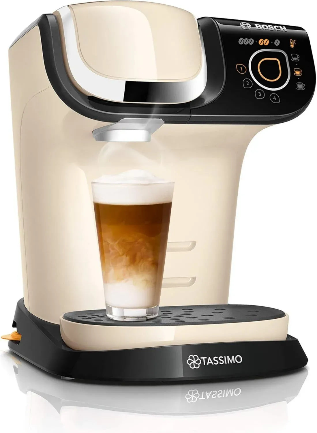Macchina da caffè completamente automatica Bosch Tassimo My Way 2, filtro acqua, 70 bevande, 1500W, 1,3L, Crema