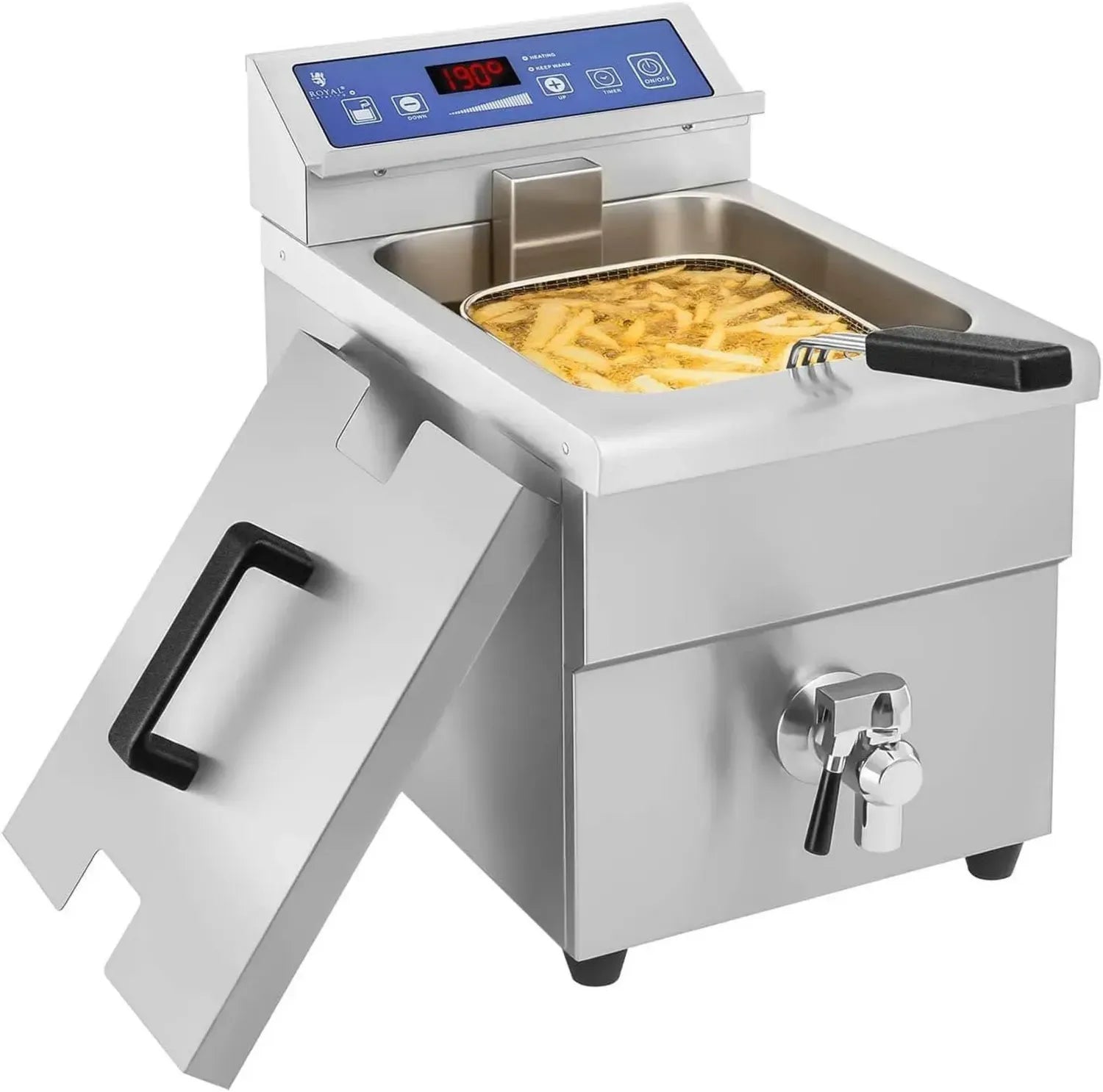 Friggitrice a Induzione Professionale da 10 Litri - Royal Catering
