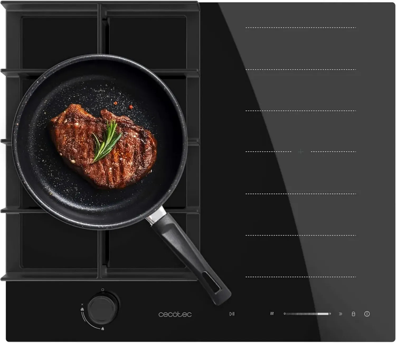 Cecotec Piastra Ibrida Gas e Induzione Bolero Squad GI 3500, Potente e Versatile