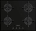 SMEG PV264B Piano Cottura a Gas Nero Selezione Elegante