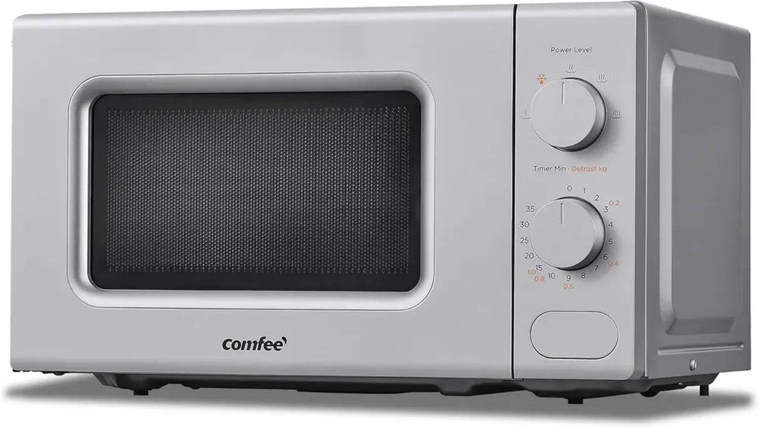 Forno a Microonde da 20L COMFEE', 700W, Grigio, Scongelamento Rapido, 5 Livelli Potenza, Timer Manuale