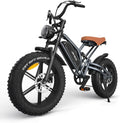 JANSNO E-Bike 20" Fat Tire, 7 Velocità, Freni a Disco Meccanici, Batteria 48V 14/17Ah