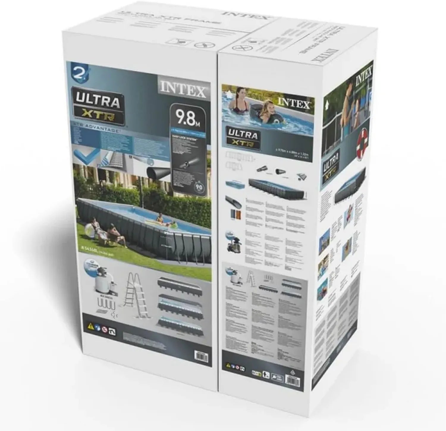 Piscina Intex Ultra XTR Rettangolare con Pompa e Accessori, 975x488x132 cm
