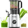 Estrattore di Succo Lento FIMEI con Ampia Apertura XL, Base in Acciaio Inox, Facile Pulizia, BPA Free