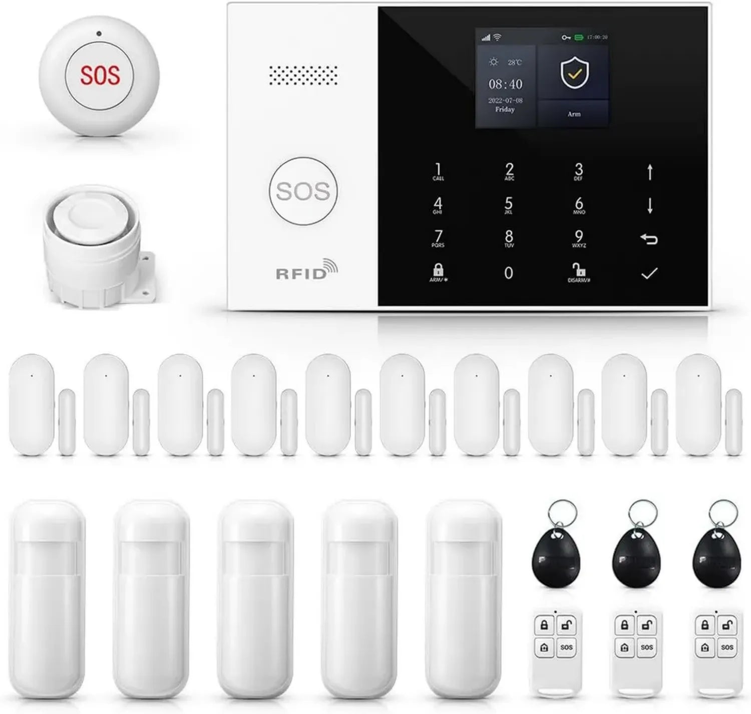 Sistema di Allarme Intelligente 4G WiFi per Casa, Compatibile con Alexa e Google Assistant