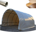 Garage auto in acciaio con copertura PVC color avorio 3x9m
