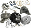 Kit Trasformazione Ape 50 con Cilindro 130cc DR, Albero Motore Anticipato Cono 19, Campana 27