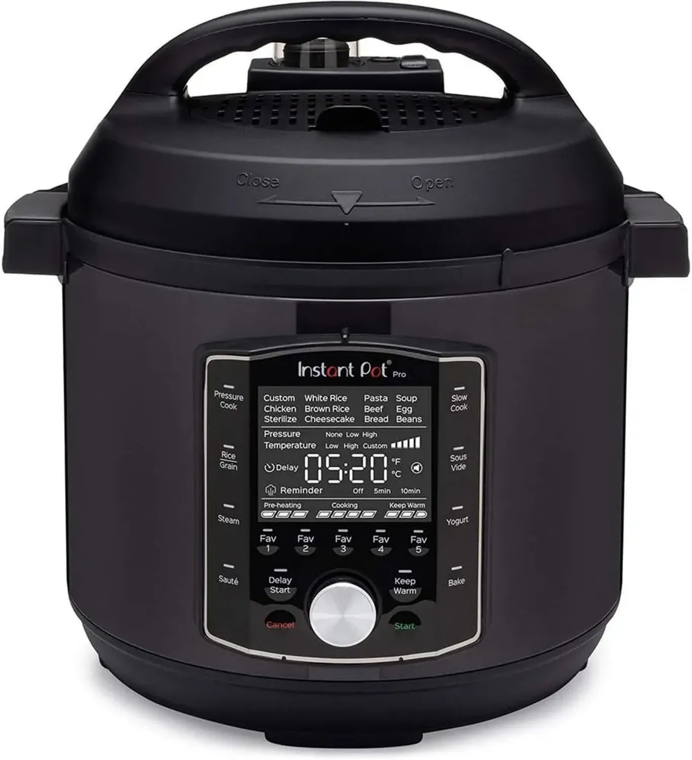 Pentola Multifunzione Instant Pot Pro 60, 10 in 1, 1200W, 5,7L - Pressione, Cottura Lenta, Riso, Vapore, Saltare, Sterilizzare, Yogurt, Acciaio Inox Nero