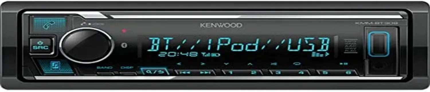 Kenwood KMM-BT309 Autoradio Bluetooth con USB e AUX, 4x50W, Senza Lettore CD, Vivavoce Integrato