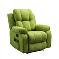Recliner Chair 85x100x90 cm Fabric Upholstery - Green - Modern Style