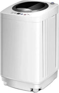 Lavatrice Portatile 2 in 1 COSTWAY 3,5kg con Centrifuga, Ideale per Appartamenti e Campeggio, Bianco, 43x43x75 cm