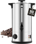 Macchina per caffè commerciale da 50 tazze in acciaio inox, distributore bevande calde per eventi