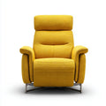 Recliner Armchair Fabric Upholstery 90x85x100 cm - Yellow - Contemporary Design