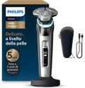 Philips i9000 Prestige, rasoio elettrico Wet & Dry con Skin IQ, lame SteelPrecision rotanti, modello XP9204/10
