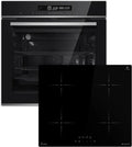 Forno da incasso e piano a induzione 60 cm: funzione pizza e grill, autopulizia a catalisi