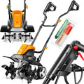 Motozappa Elettrica 1500W, Larghezza 45cm, Profondità 20cm, Zappatrice Agricola e da Giardino