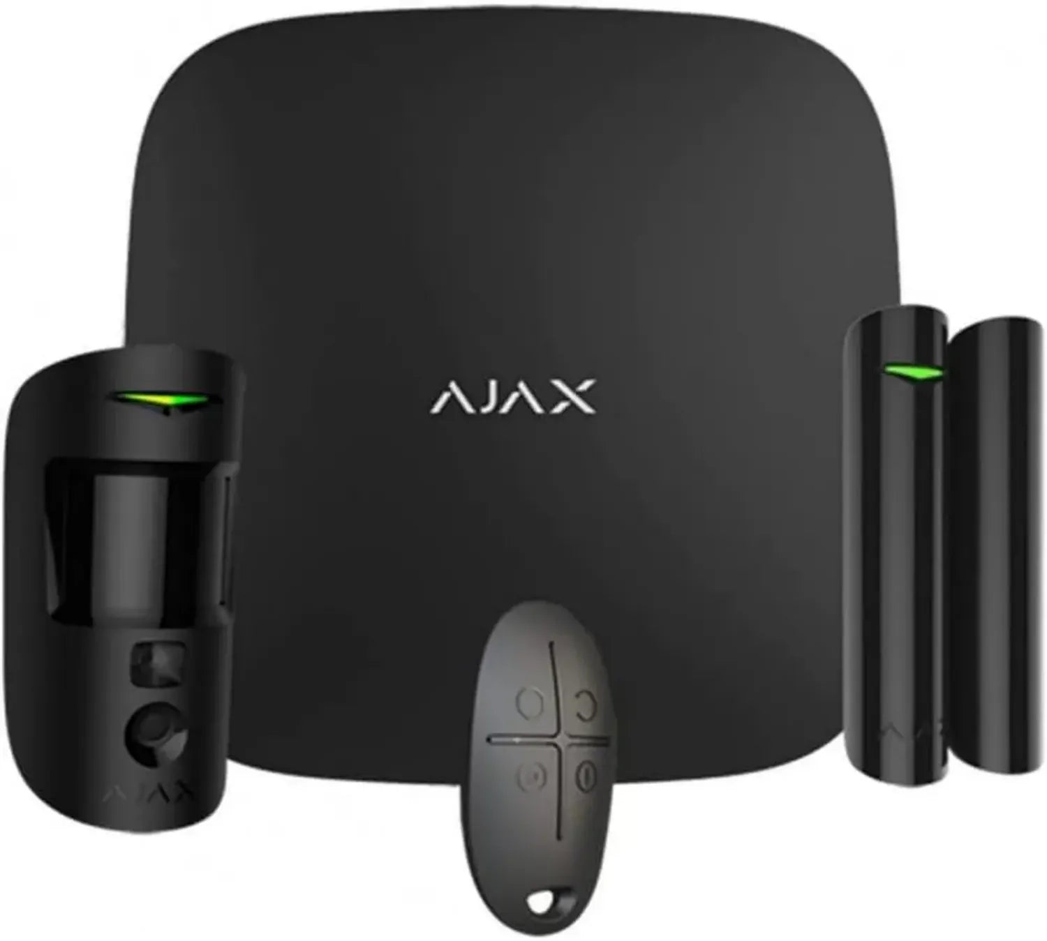 Sistema di Allarme Wireless Nero Hub 2 Plus con 4G ed Ethernet, Certificato Grado 2 EN-50131, Supporta fino a 100 Dispositivi e Motioncam