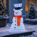 Decorazione Natalizia in Acrilico a Forma di Pupazzo di Neve, 70 cm, Resistente alle Intemperie con LED Bianco Caldo